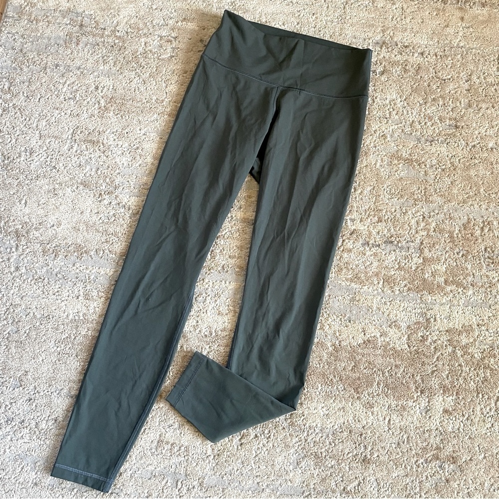 Everlane Perform Regular Leggings High Rise Yoga Pants Gym Forest Green: Medium
